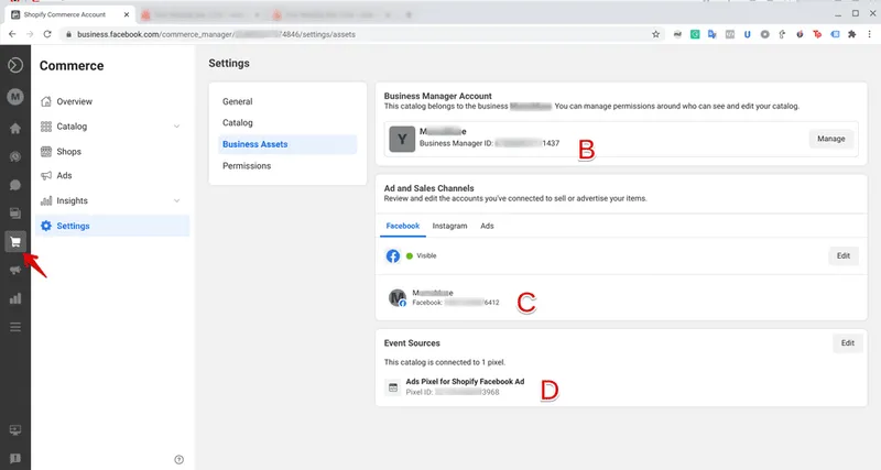 Eliminar Shopify Business Manager 3