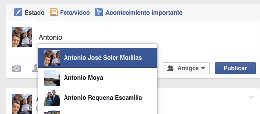 cómo puedo citar a un fan en mi página de facebook