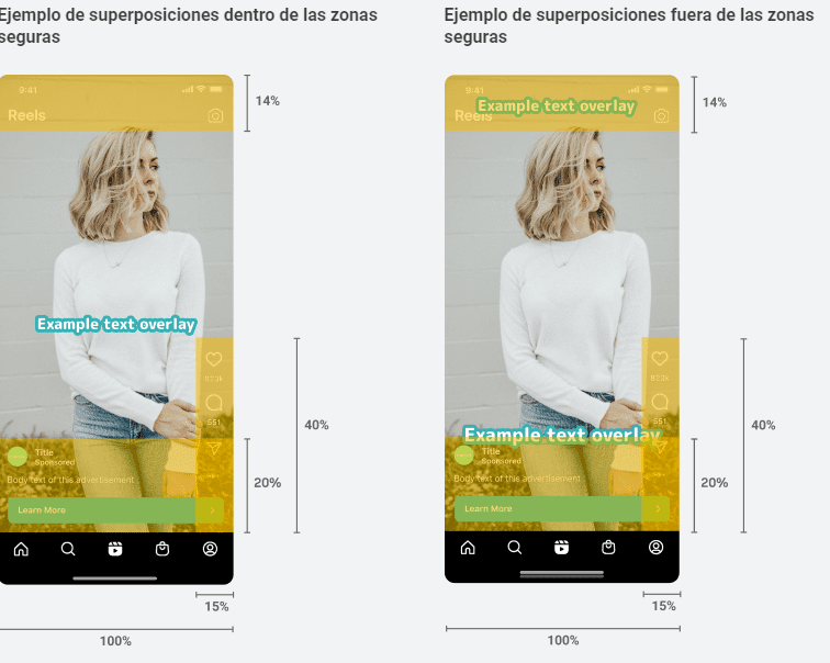 Zona Segura en Stories y Reels – Dimensiones para Instagram