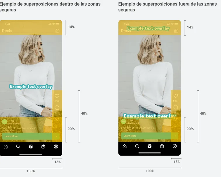 Zona Segura en Stories y Reels – Dimensiones para Instagram