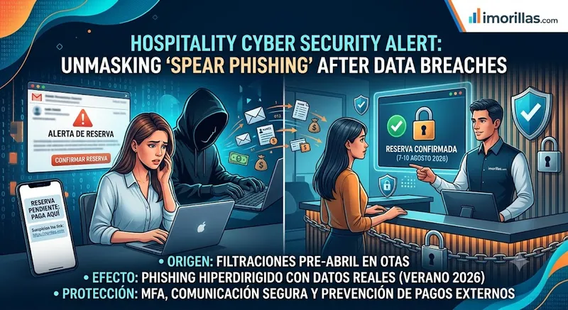 Phishing de seguimiento en hospitality: así se explota la filtración de datos de las OTAs
